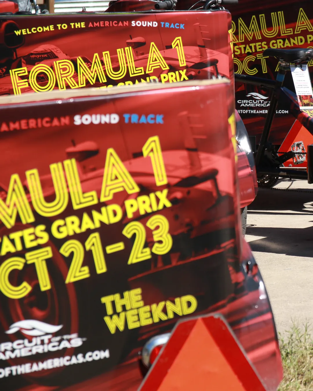 Kween Cab pedicabs wrapped for the Formula 1 United States Grand Prix in Austin