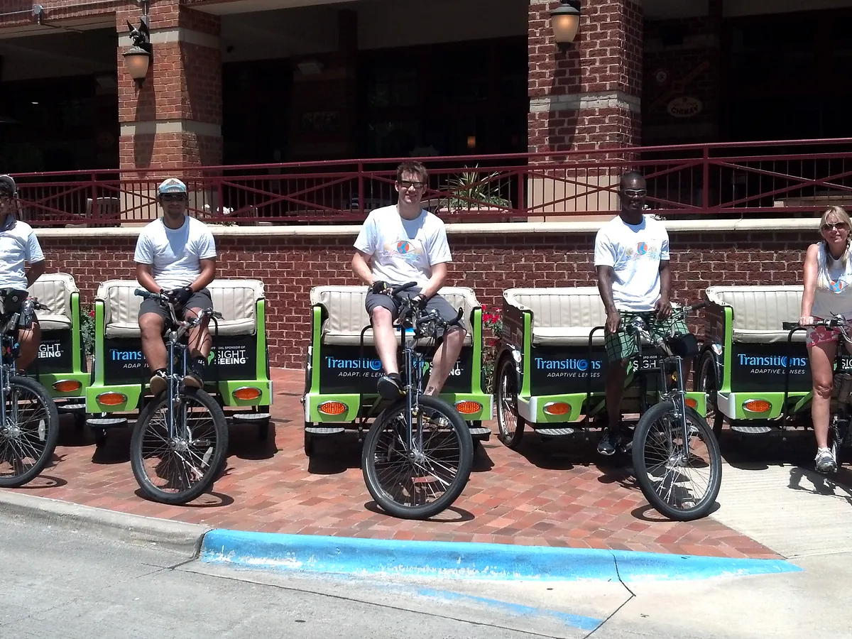 Kween Cab street team with branded pedicabs for Transitions