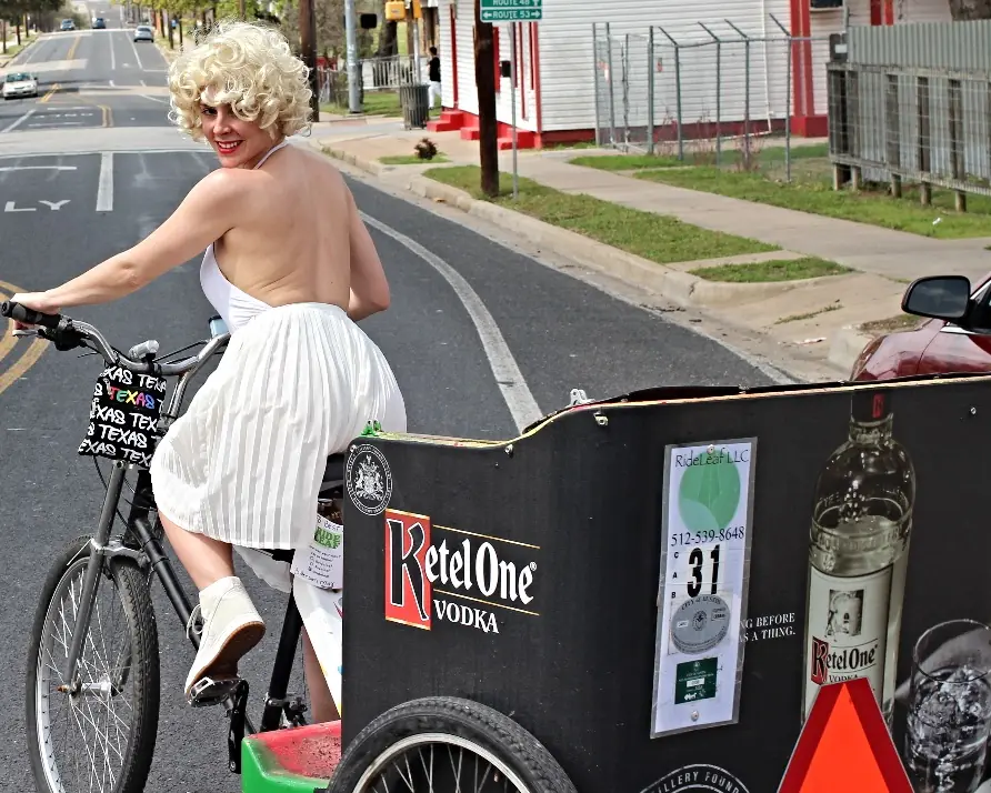 Ketel One pedicab on the streets of Austin