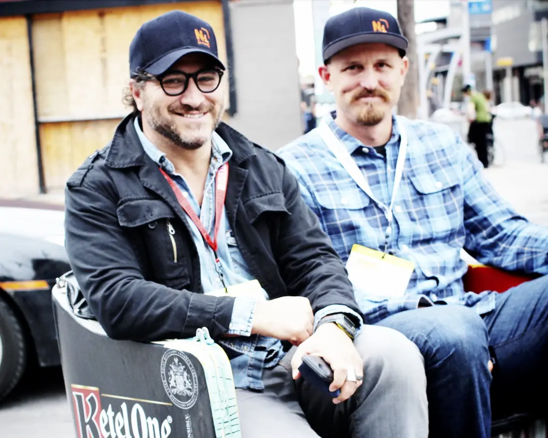 SXSW attendees riding a Ketel One pedicab